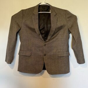 Stafford Signature Sport Coat Men's Size 50 long  Classic Fit Merino Wool Brown